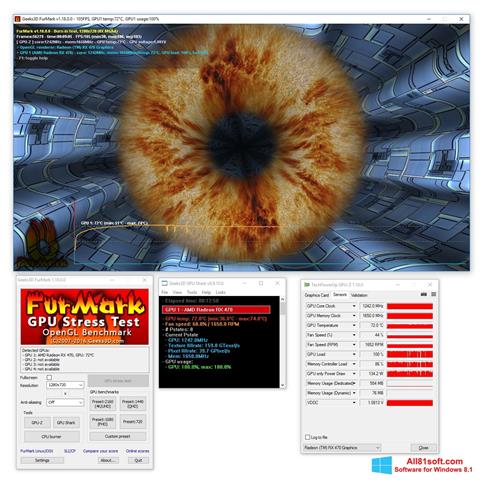 Snimak zaslona FurMark Windows 8.1