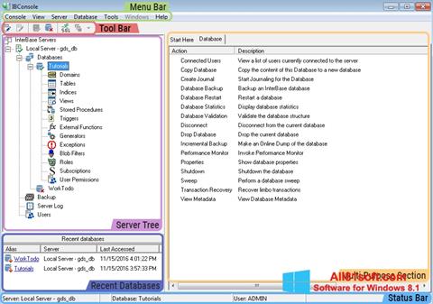 Snimak zaslona InterBase Windows 8.1