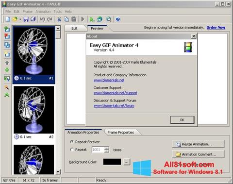 Snimak zaslona Easy GIF Animator Windows 8.1