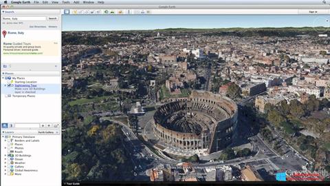 Snimak zaslona Google Earth Windows 8.1