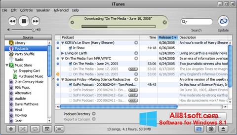Snimak zaslona iTunes Windows 8.1