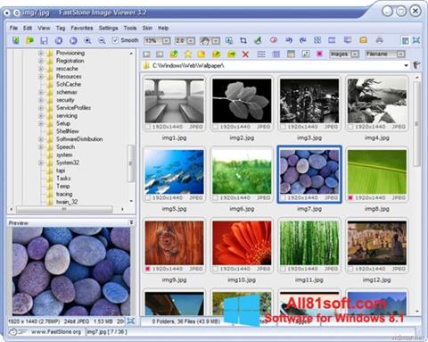 Snimak zaslona FastStone Image Viewer Windows 8.1