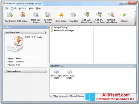Snimak zaslona DAEMON Tools Pro Windows 8.1