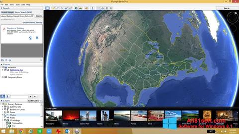 Snimak zaslona Google Earth Pro Windows 8.1