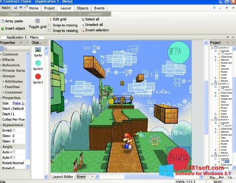 Snimak zaslona Construct Classic Windows 8.1