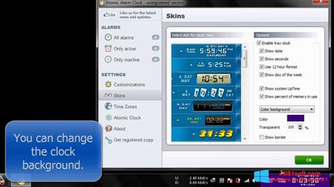 Snimak zaslona Atomic Alarm Clock Windows 8.1