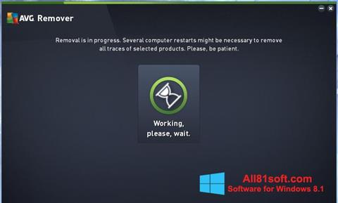 Snimak zaslona AVG Remover Windows 8.1