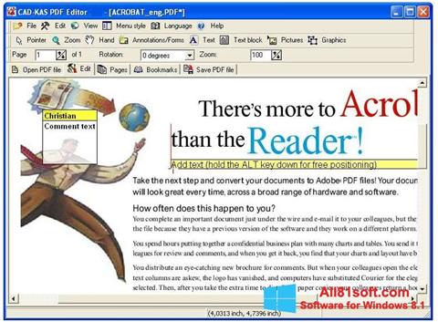 Snimak zaslona PDF Reader Windows 8.1