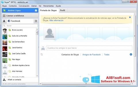 Snimak zaslona Skype Beta Windows 8.1