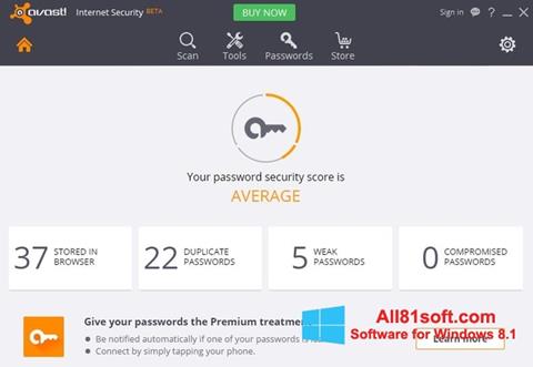 Snimak zaslona Avast Internet Security Windows 8.1