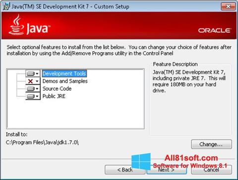 Snimak zaslona Java Development Kit Windows 8.1