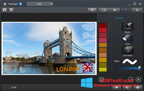 Snimak zaslona CyberLink YouCam Windows 8.1