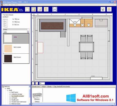 Snimak zaslona IKEA Home Planner Windows 8.1