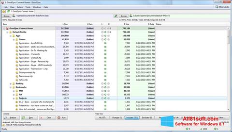 Snimak zaslona GoodSync Windows 8.1