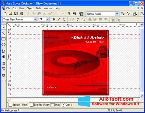 Snimak zaslona Nero Cover Designer Windows 8.1
