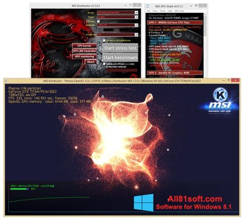 Snimak zaslona MSI Kombustor Windows 8.1